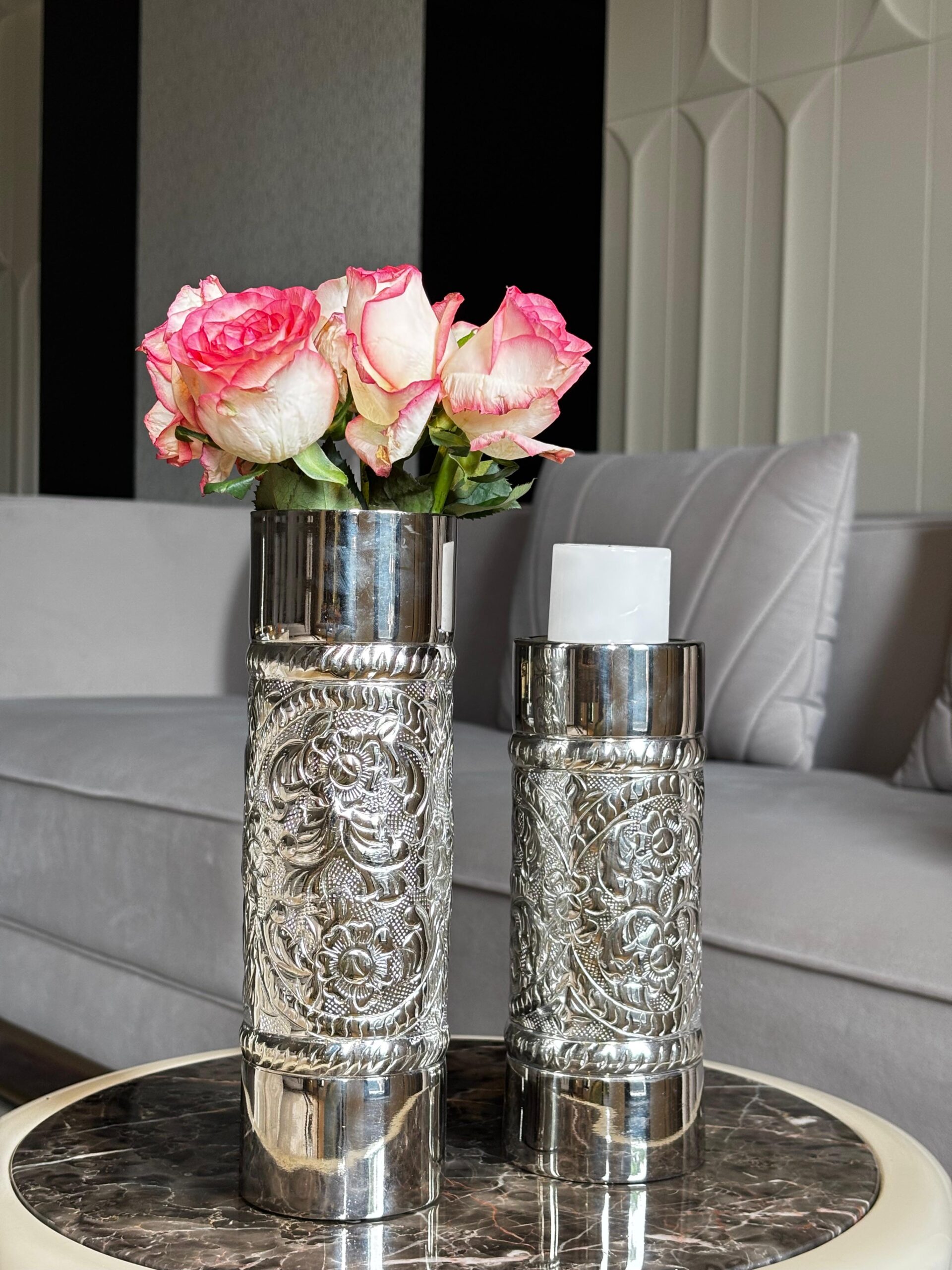 gulaab candle stands x vase duo gulaab candle stands x vase duo